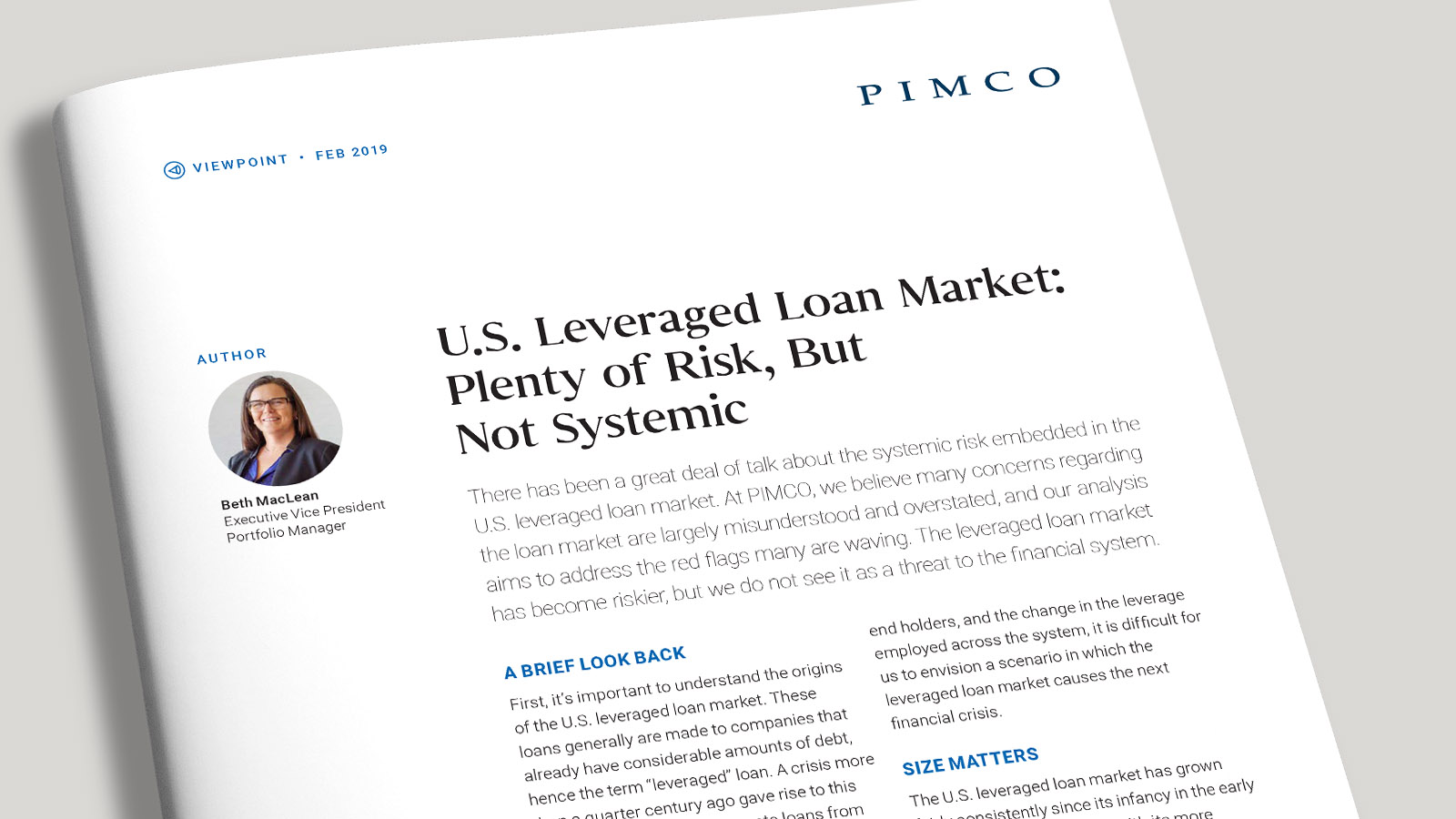 米国レバレッジド ローン市場 リスクはあるが システミックなものではない Pimco